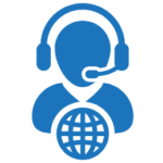 Icon of a person with a headset