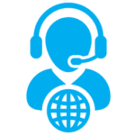 Icon of a person with a headset