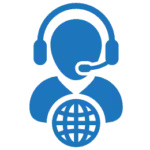 Icon of a person with a headset