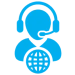Icon of a person with a headset